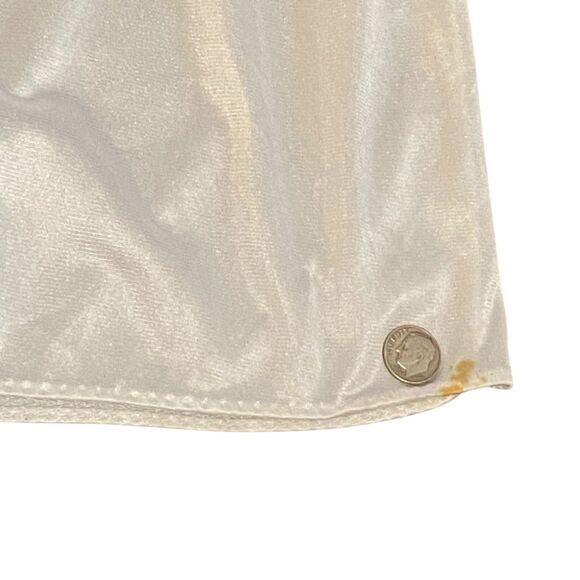 Vintage Cinema Etoile Long White Stretch Lace Bodice Nightgown Nylon Size Large - Picture 7 of 12